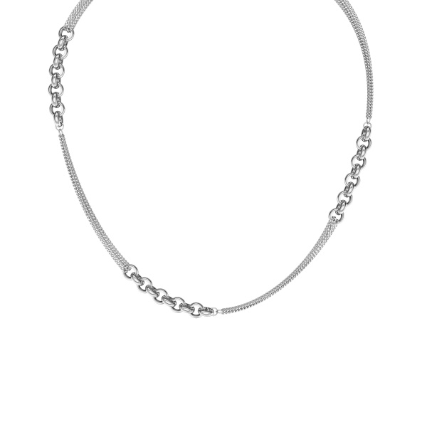 Колье из серебра, плетение «Тонда + Гурмета»